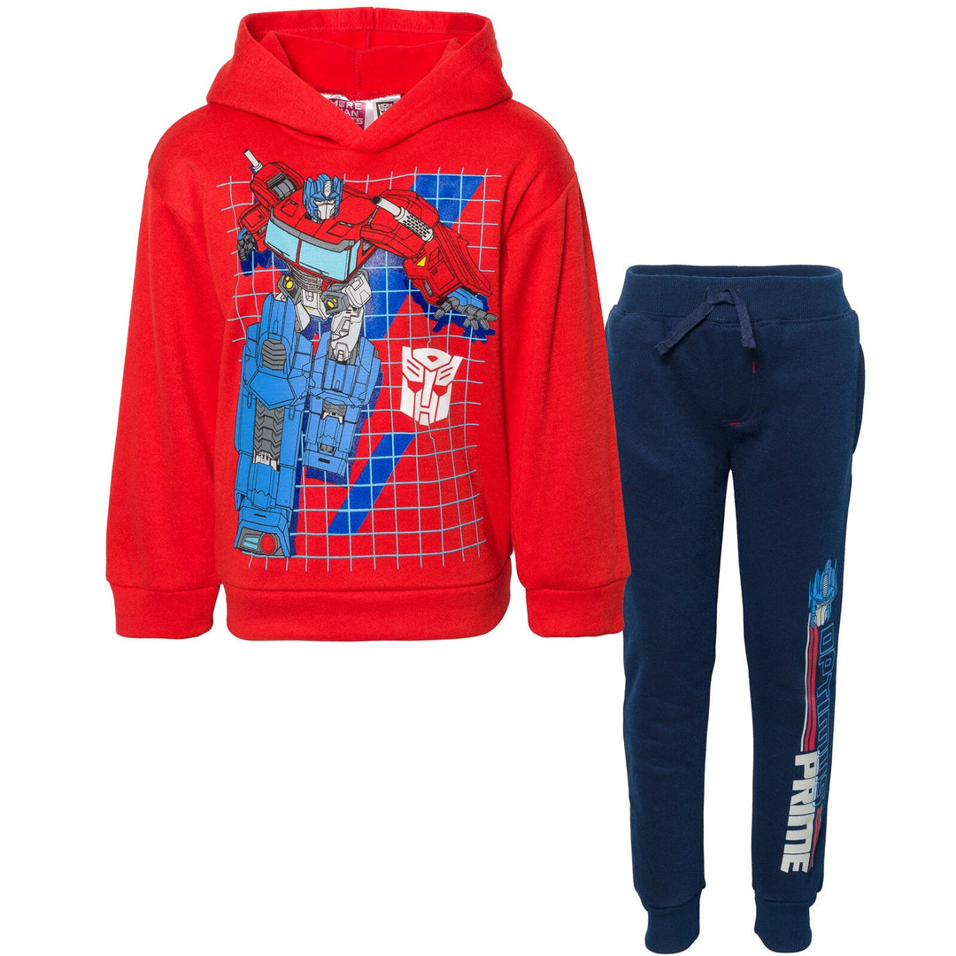 Transformers Optimus Prime Fleece Pullover Hoodie and Jogger Pants Outfit Set - imagikids