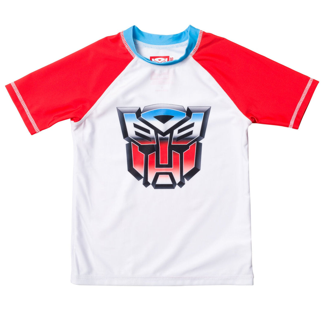 Transformers Optimus Prime UPF 50+ Rash Guard Swim Trunks Outfit Set - imagikids