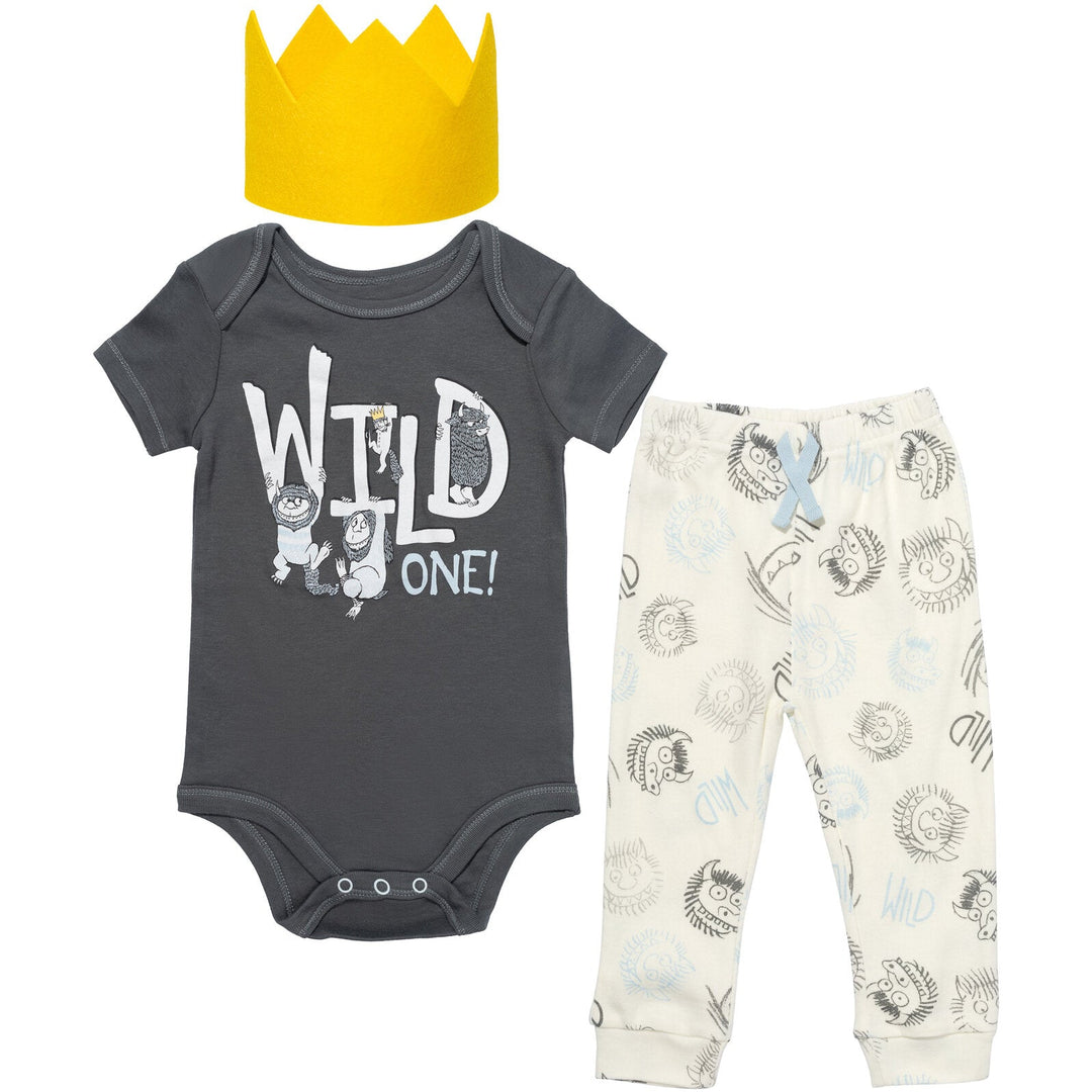 Warner Bros. 3 Piece Outfit Set: Bodysuit Pants Hat - imagikids