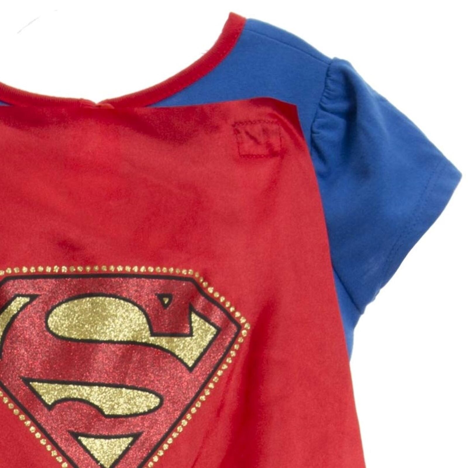WARNER BROS Justice League Supergirl Costume Dress Leggings Cape and Headband 4 Piece Set - imagikids