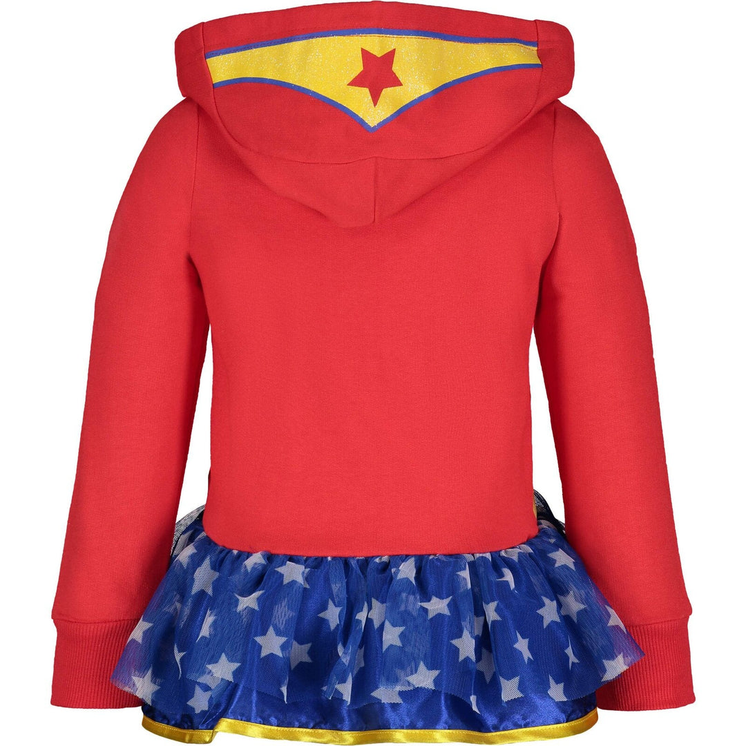 WARNER BROS Justice League Wonder Woman Zip Up Costume Hoodie - imagikids