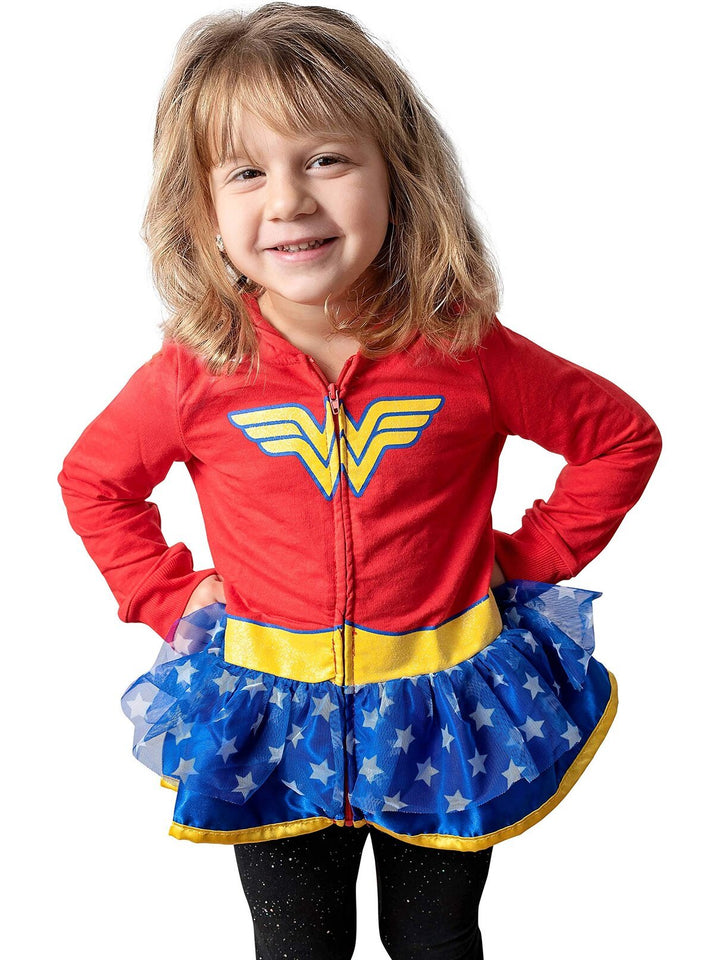 WARNER BROS Justice League Wonder Woman Zip Up Costume Hoodie - imagikids