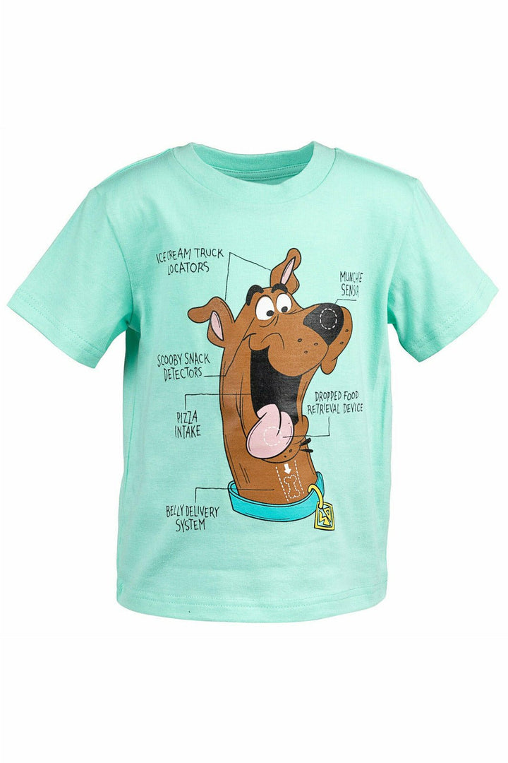 Warner Bros. Scooby Doo 3 Piece Outfit Set: T-Shirt Tank Top Shorts - imagikids