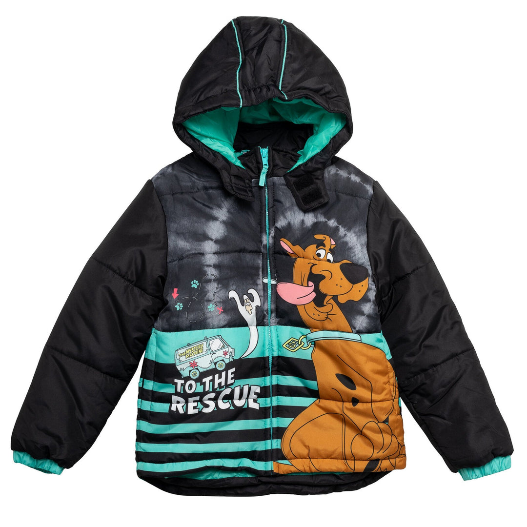 Warner Bros. Scooby Doo Zip Up Winter Coat Puffer Jacket - imagikids