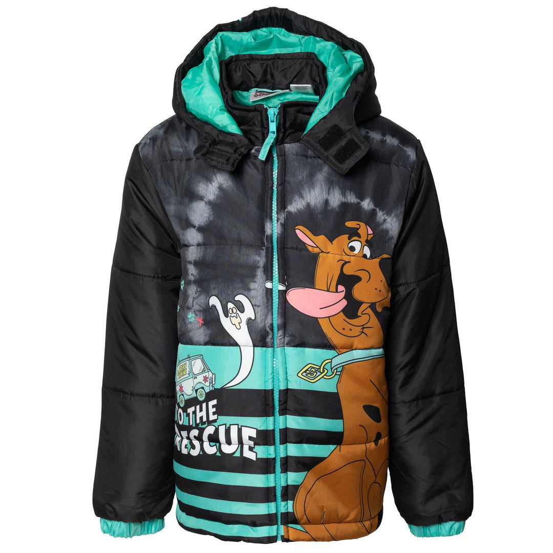 Warner Bros. Scooby Doo Zip Up Winter Coat Puffer Jacket - imagikids