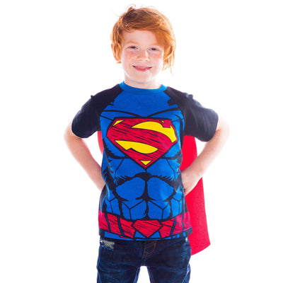 Warner Bros. Justice League Superman Cosplay T-Shirt and Cape