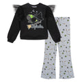 Wicked Girls Fleece Pullover Sweatshirt and Ribbed Flare Leggings Outfit Set Toddler to Big Kid