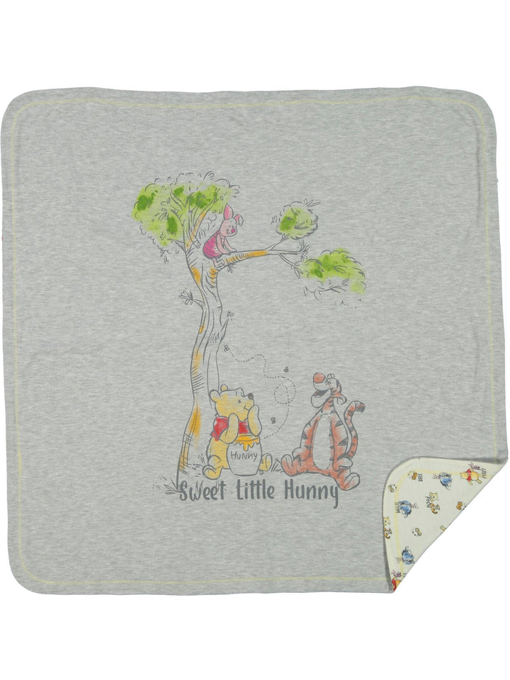 Winnie the Pooh 4 Piece Outfit Set: Sleep N' Play Coverall Bib Blanket Burp Cloth - imagikids