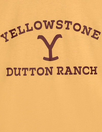 Y Yellowstone Dutton Ranch Logo Vintage Wash Long Sleeve T-Shirt - imagikids