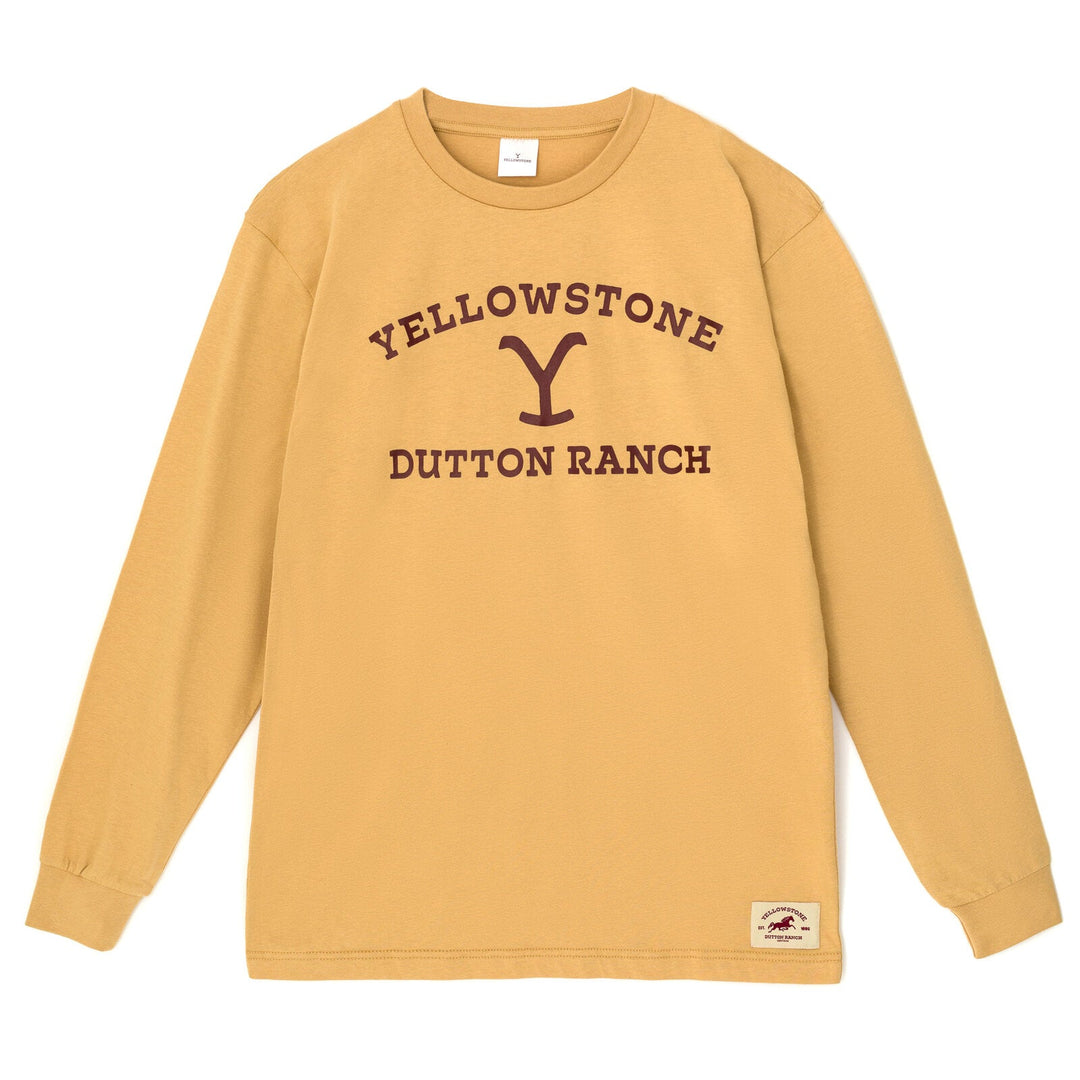 Y Yellowstone Dutton Ranch Logo Vintage Wash Long Sleeve T-Shirt - imagikids