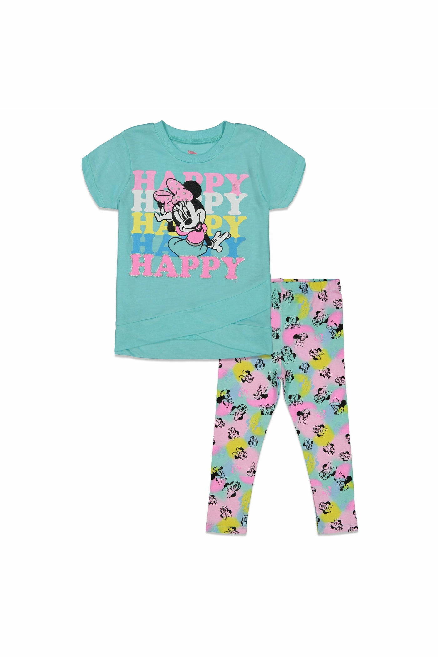 Minnie Mouse Crossover Graphic T-Shirt & Leggings Set