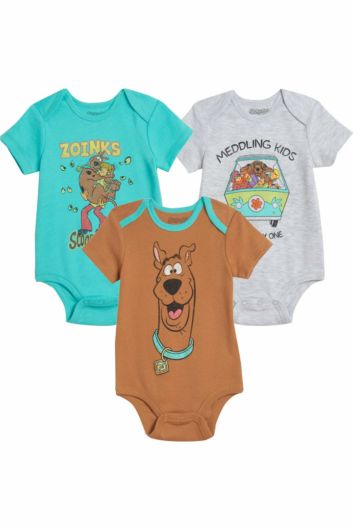 Scooby Doo 3 Pack Short Sleeve Bodysuit