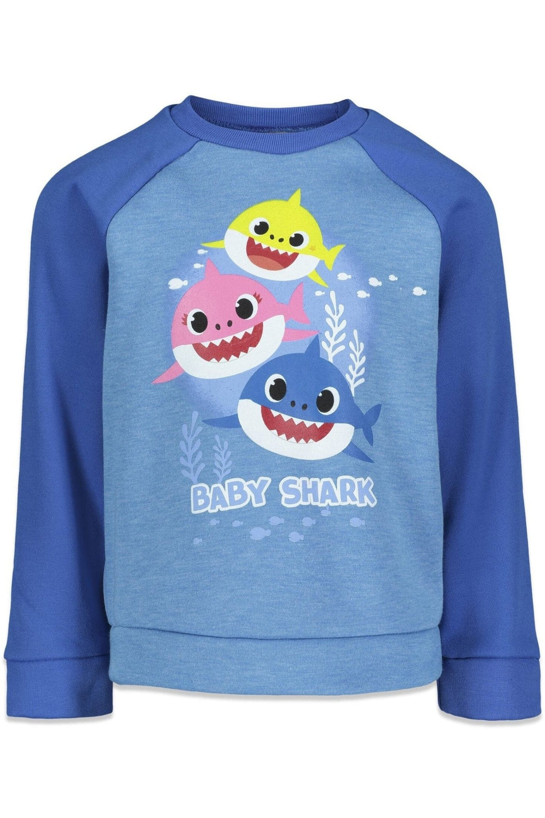 Baby Shark Fleece Raglan Pullover Sweatshirt - imagikids