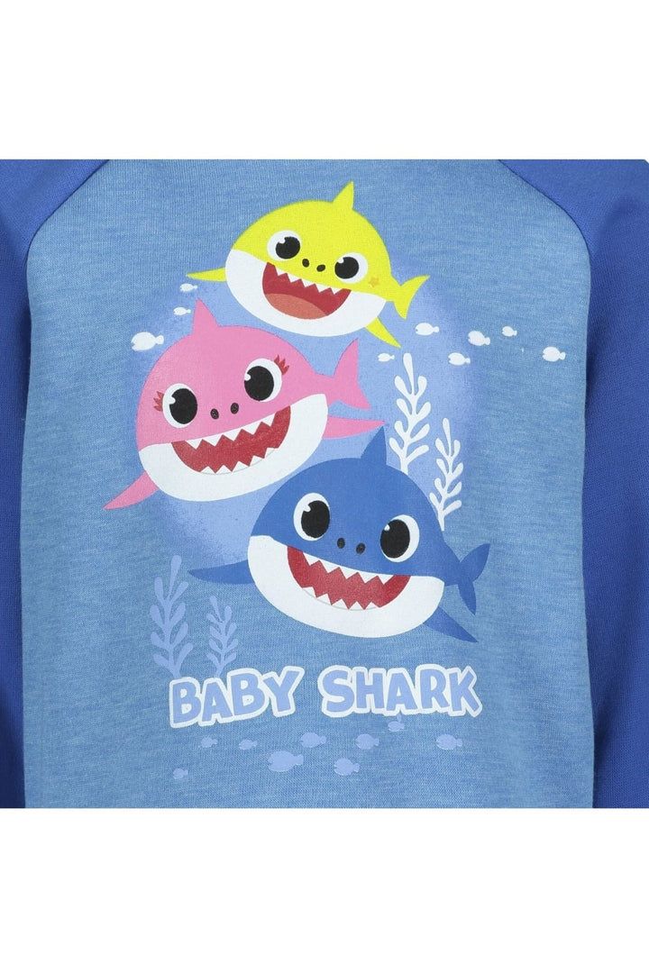 Baby Shark Fleece Raglan Pullover Sweatshirt - imagikids