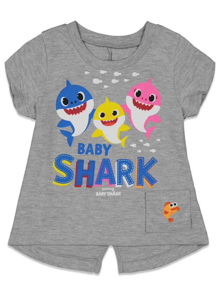 Baby Shark Graphic T-Shirt with iTalk Singing Sound Chip & Shorts - imagikids