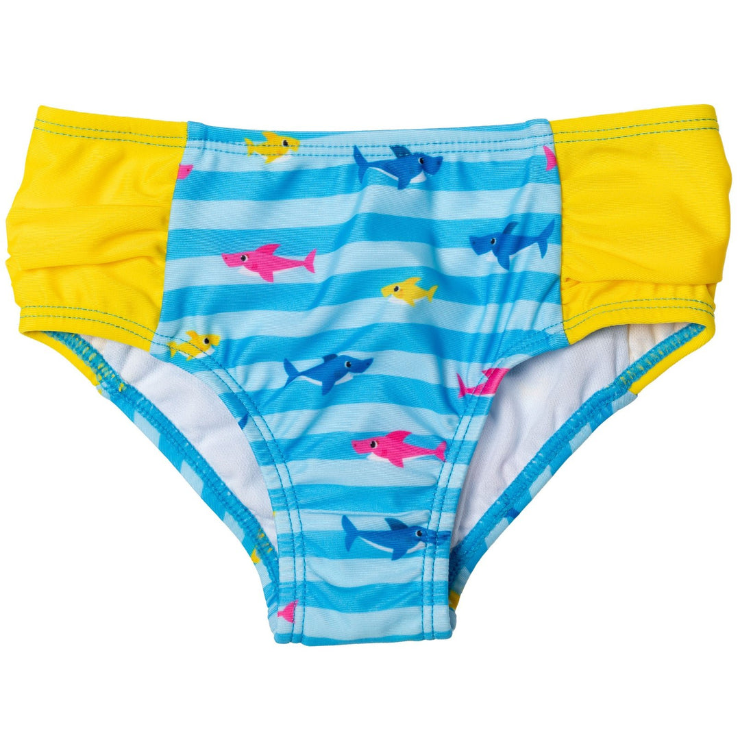 Baby Shark Rash Guard Tankini Top and Bikini Bottom 3 Piece Swimsuit Set - imagikids