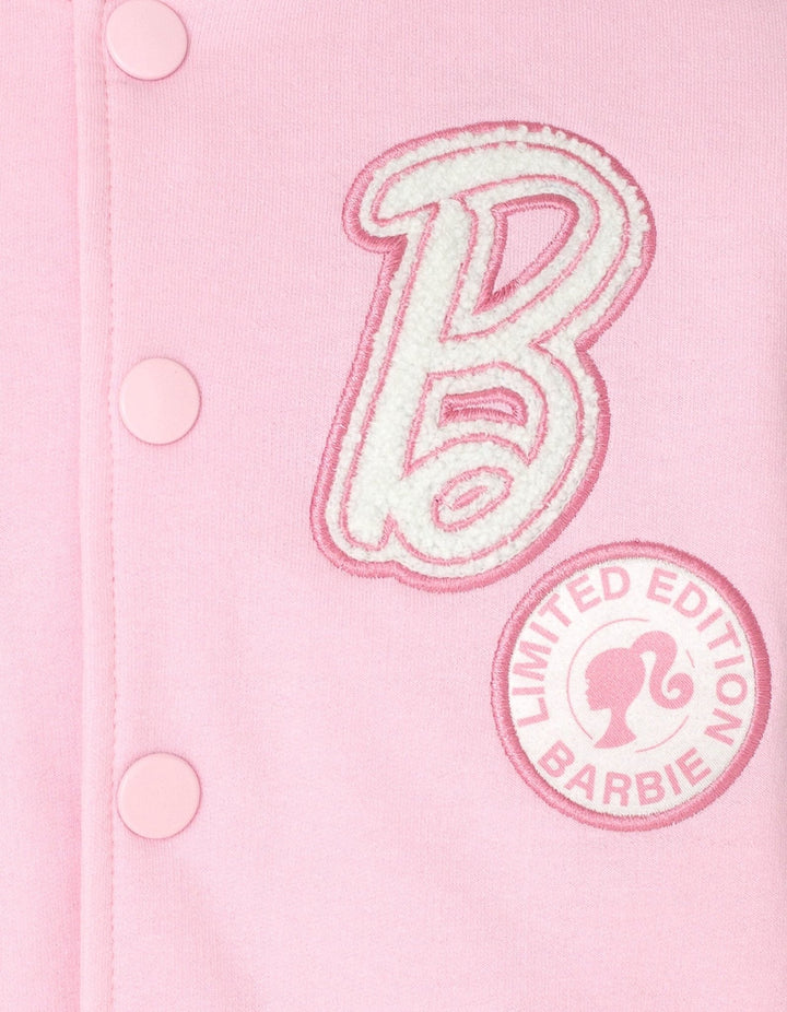 Barbie Girls French Terry Varsity Bomber Jacket - imagikids