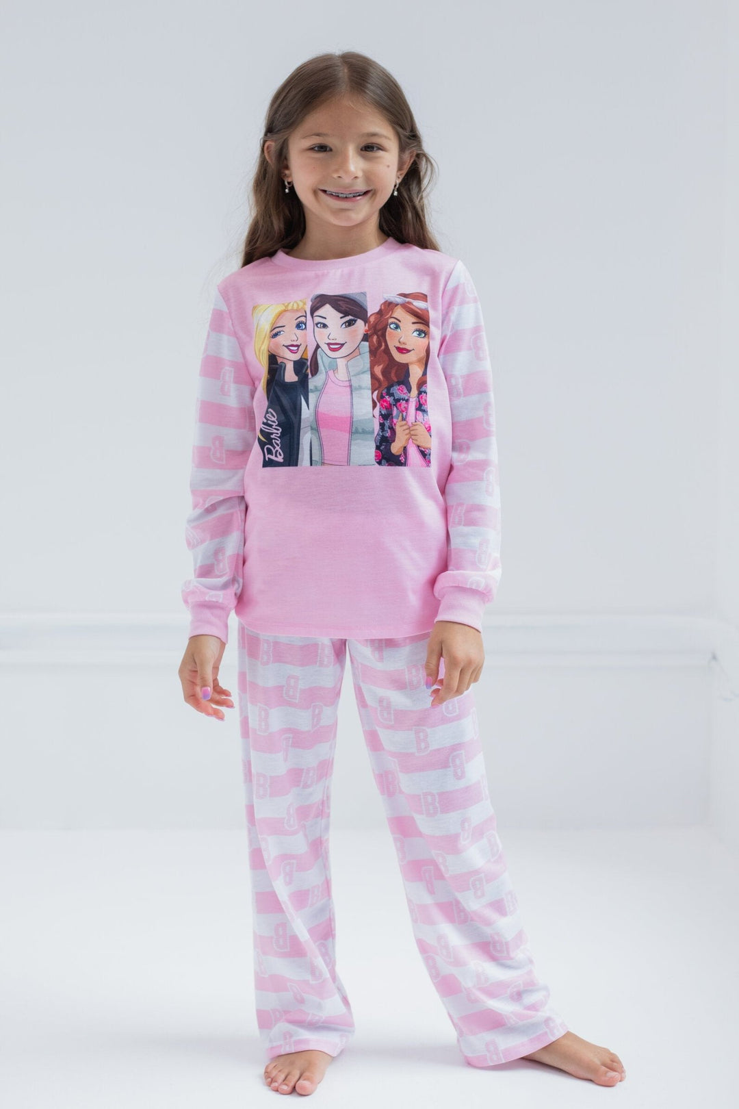 Barbie Pajama Shirt Pants and Slippers 3 Piece - imagikids