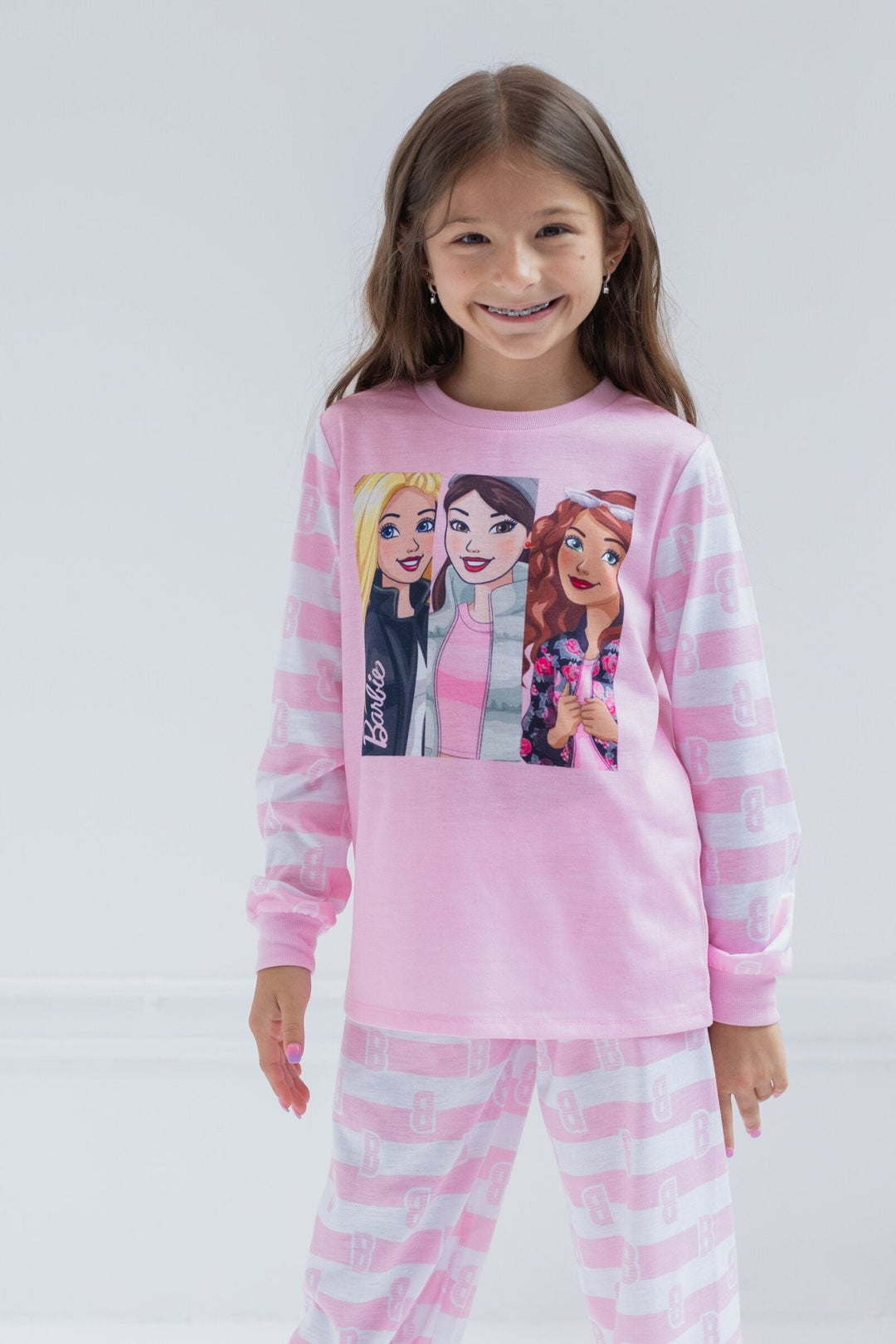 Barbie Pajama Shirt Pants and Slippers 3 Piece - imagikids