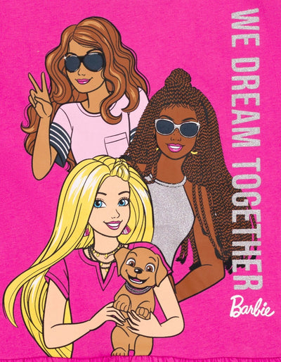Barbie Peplum T-Shirt and Twill Shorts Outfit Set - imagikids