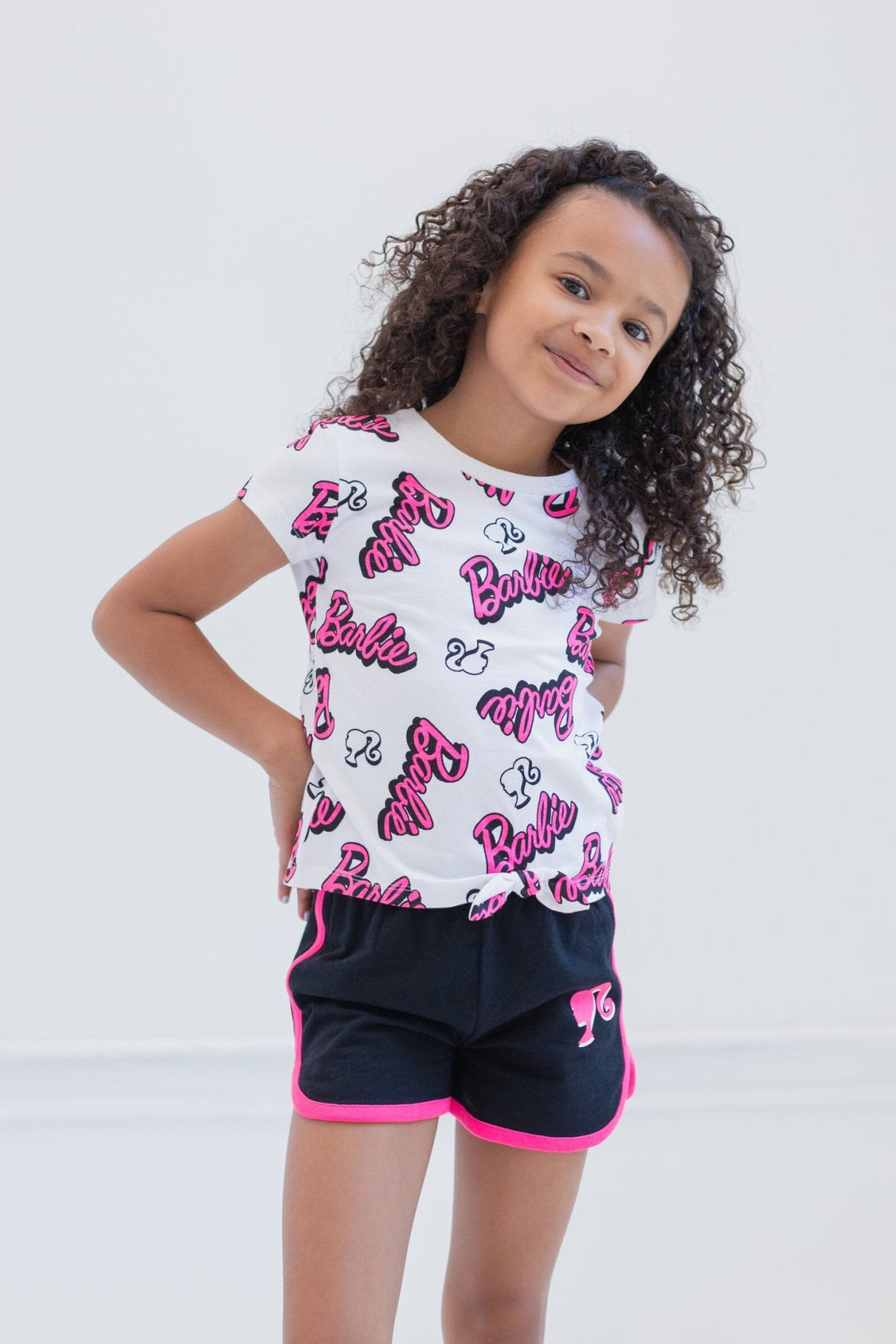 Barbie T-Shirt and Retro Dolphin Shorts Outfit Set - imagikids