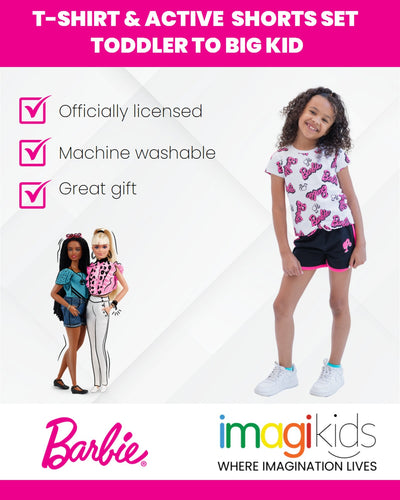 Barbie T-Shirt and Retro Dolphin Shorts Outfit Set - imagikids