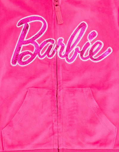 Barbie Velour Matching Family Zip Up Hoodie Pants Outfit Set - imagikids
