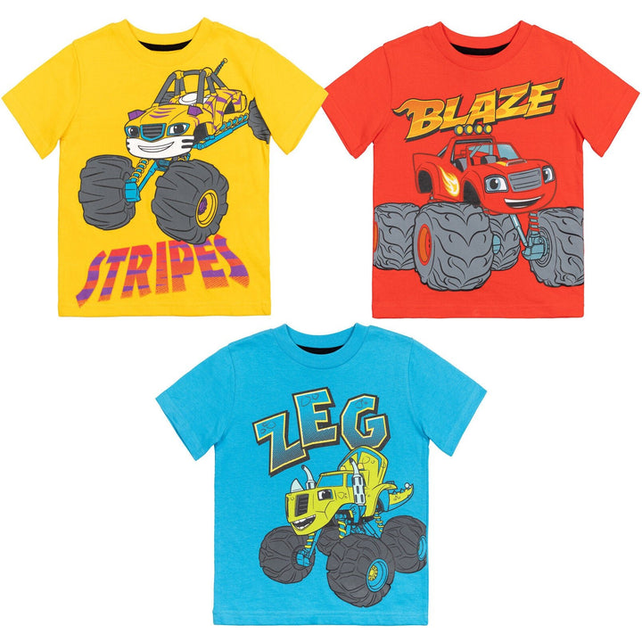 Blaze and the Monster Machines 3 Pack T-Shirts - imagikids