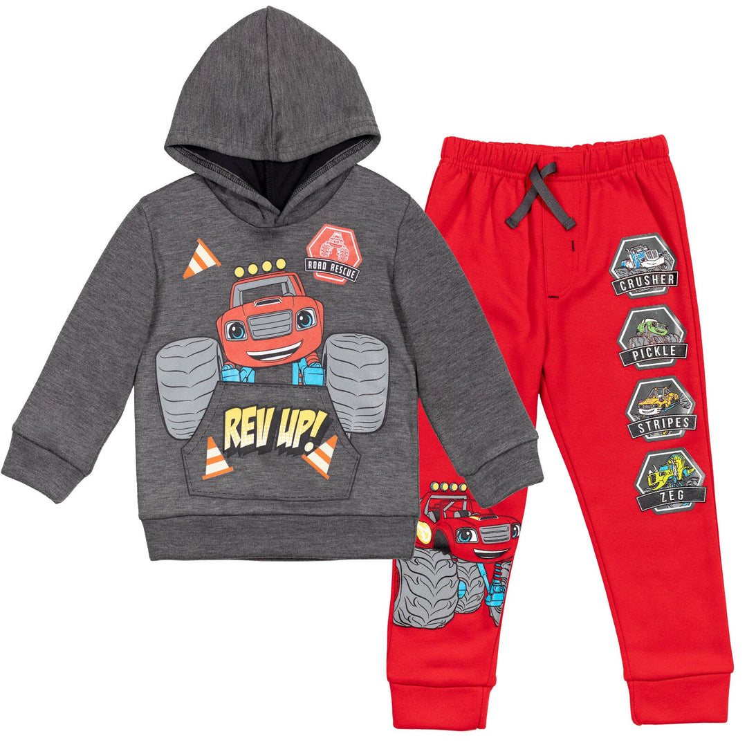 Blaze and the Monster Machines Fleece Pullover Hoodie and Jogger Pants Outfit Set - imagikids