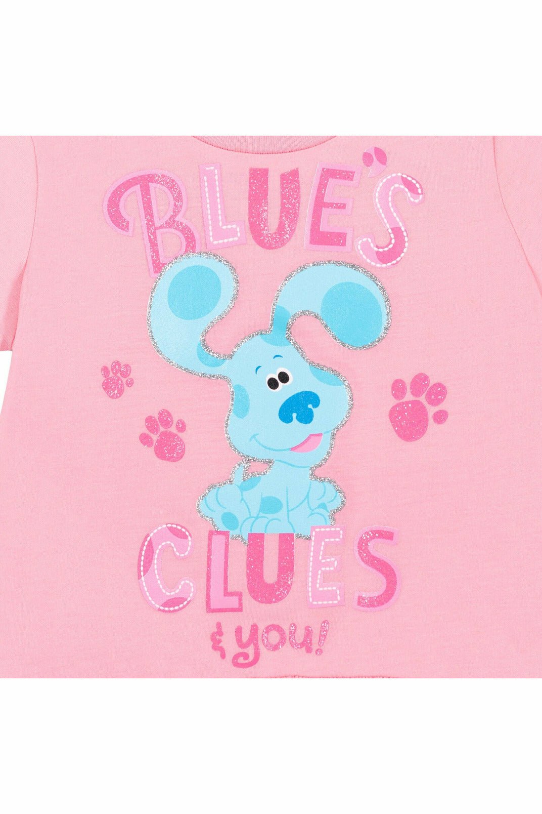 Blue's Clues Ruffle Graphic T-Shirt & French Terry Shorts Set - imagikids