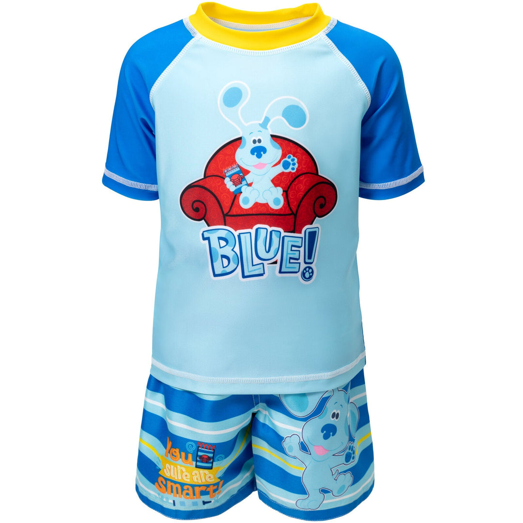 Blue's Clues & You! Rash Guard and Swim Trunks Outfit Set - imagikids