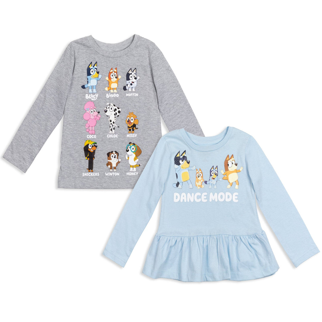 Bluey 2 Pack Peplum T-Shirts - imagikids