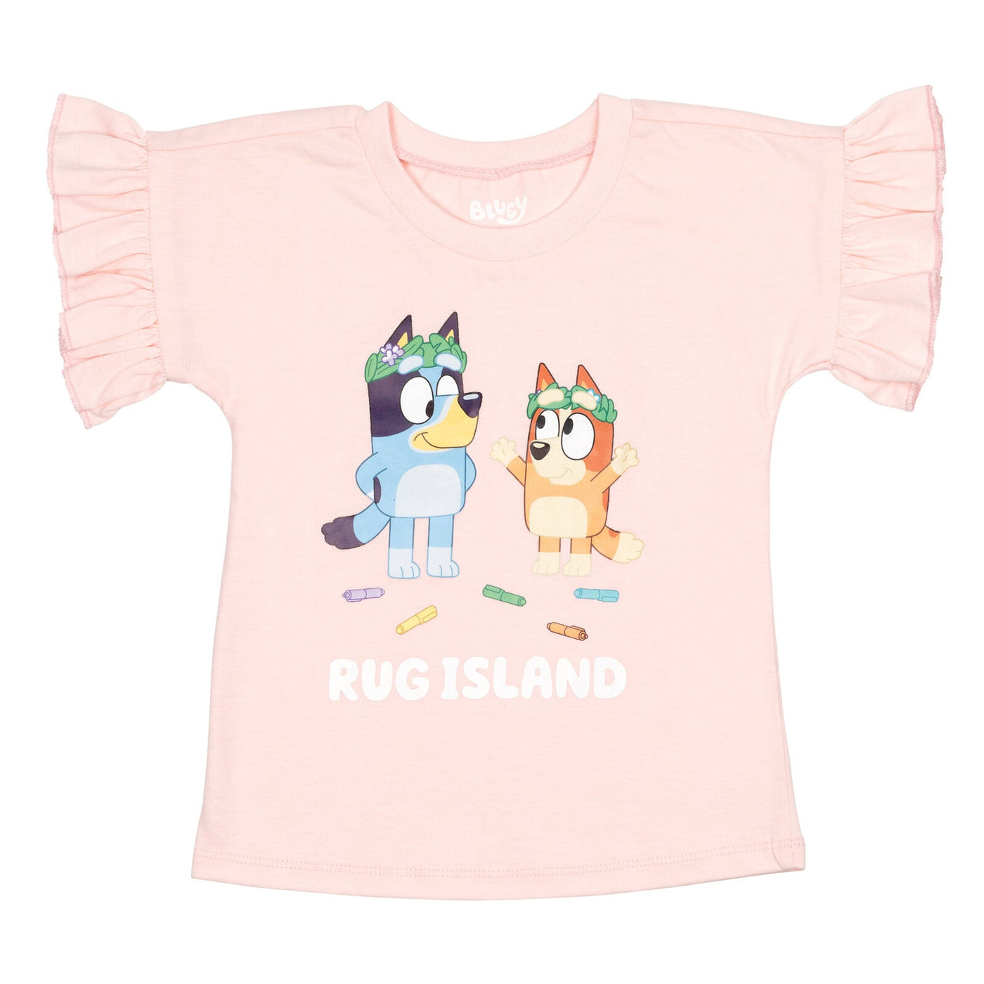 Bluey Toddler Girls 2 Pack T-shirts Grey/Pink 5T