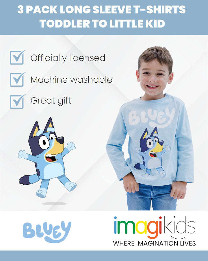 Bluey 3 Pack T-Shirts - imagikids