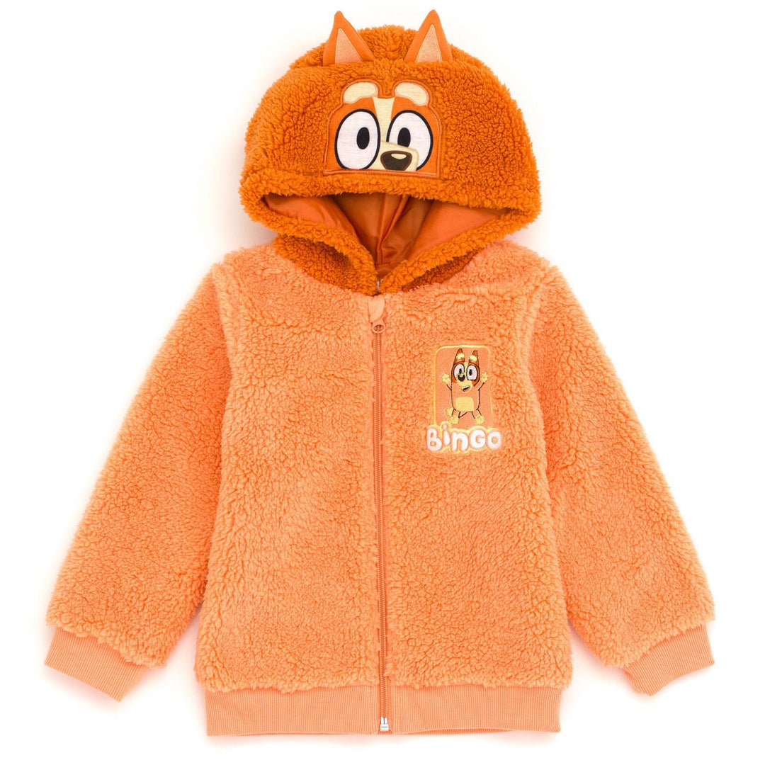 Bluey Bingo (Bluey) Cozy Sherpa Zip Up Cosplay Hoodie - imagikids