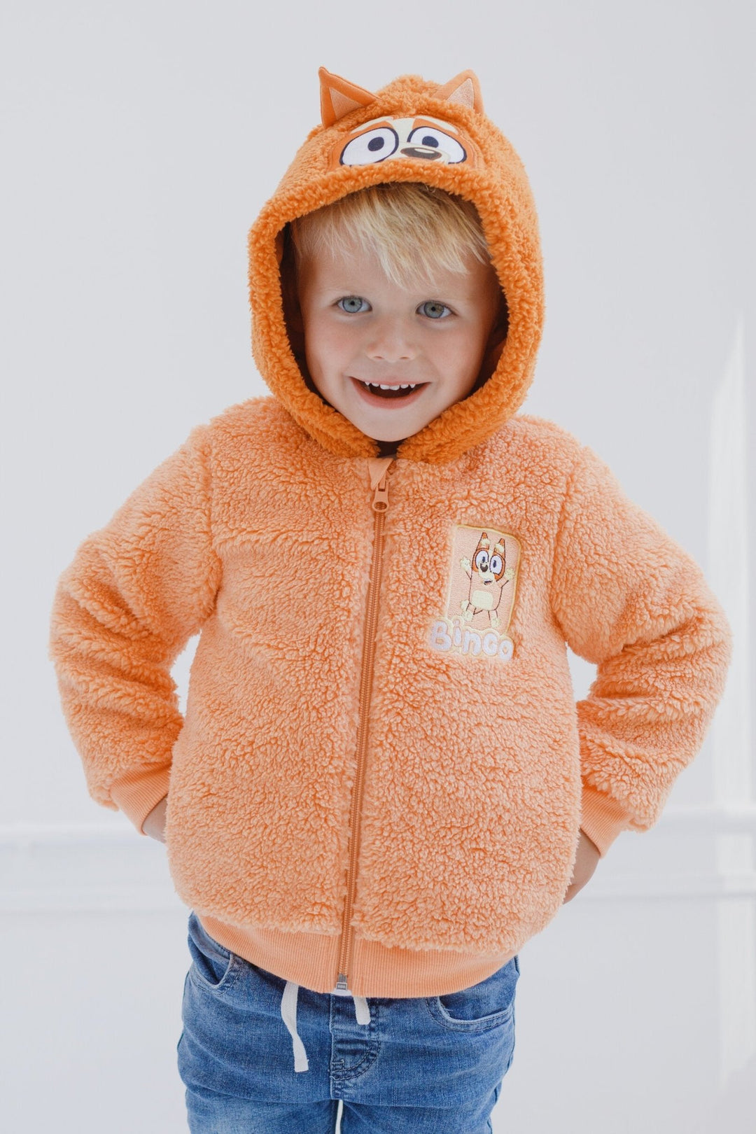 Bluey Bingo (Bluey) Cozy Sherpa Zip Up Cosplay Hoodie - imagikids