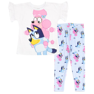 Bluey Coco Floral Girls T-Shirt and Leggings Outfit Set - imagikids