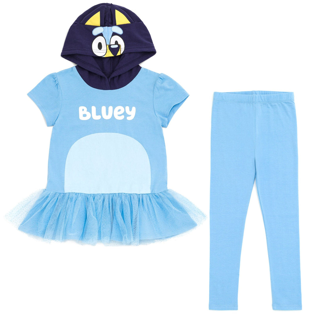 Bluey Cosplay T-Shirt Dress and Leggings Outfit Set - imagikids