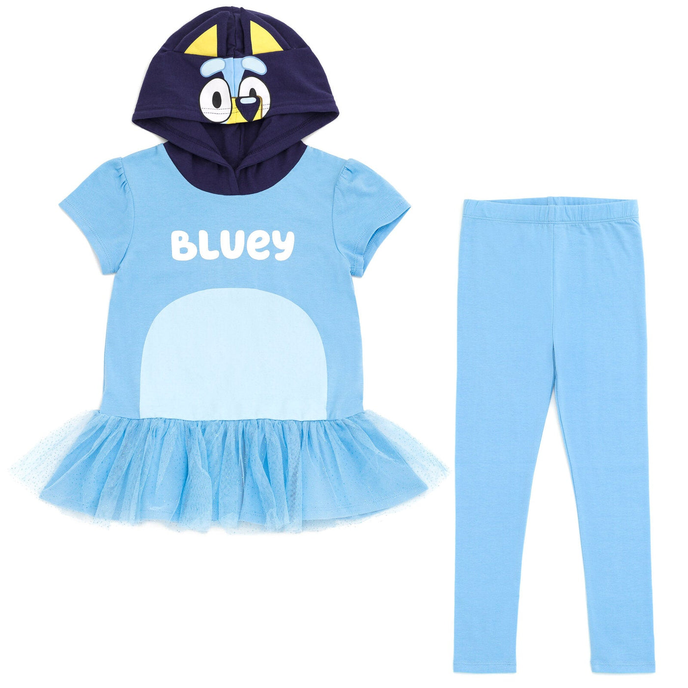 Bluey Cosplay T-Shirt Dress and Leggings Outfit Set - imagikids