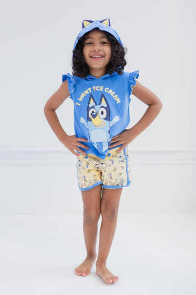 Bluey Cosplay Tank Top and Dolphin French Terry Shorts Outfit Set - imagikids