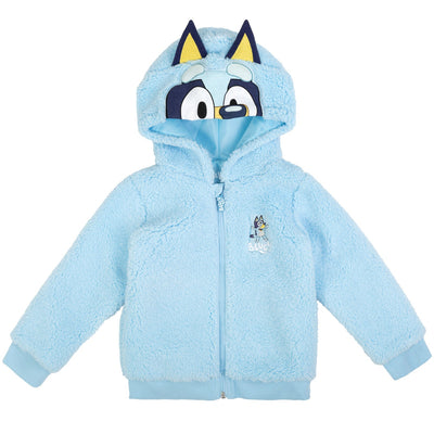 Bluey & Bingo Fleece Zip-Up Raglan Hoodie Toddler