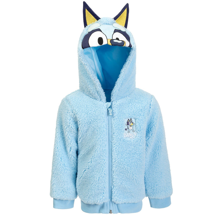 Bluey Cozy Sherpa Zip Up Cosplay Hoodie - imagikids