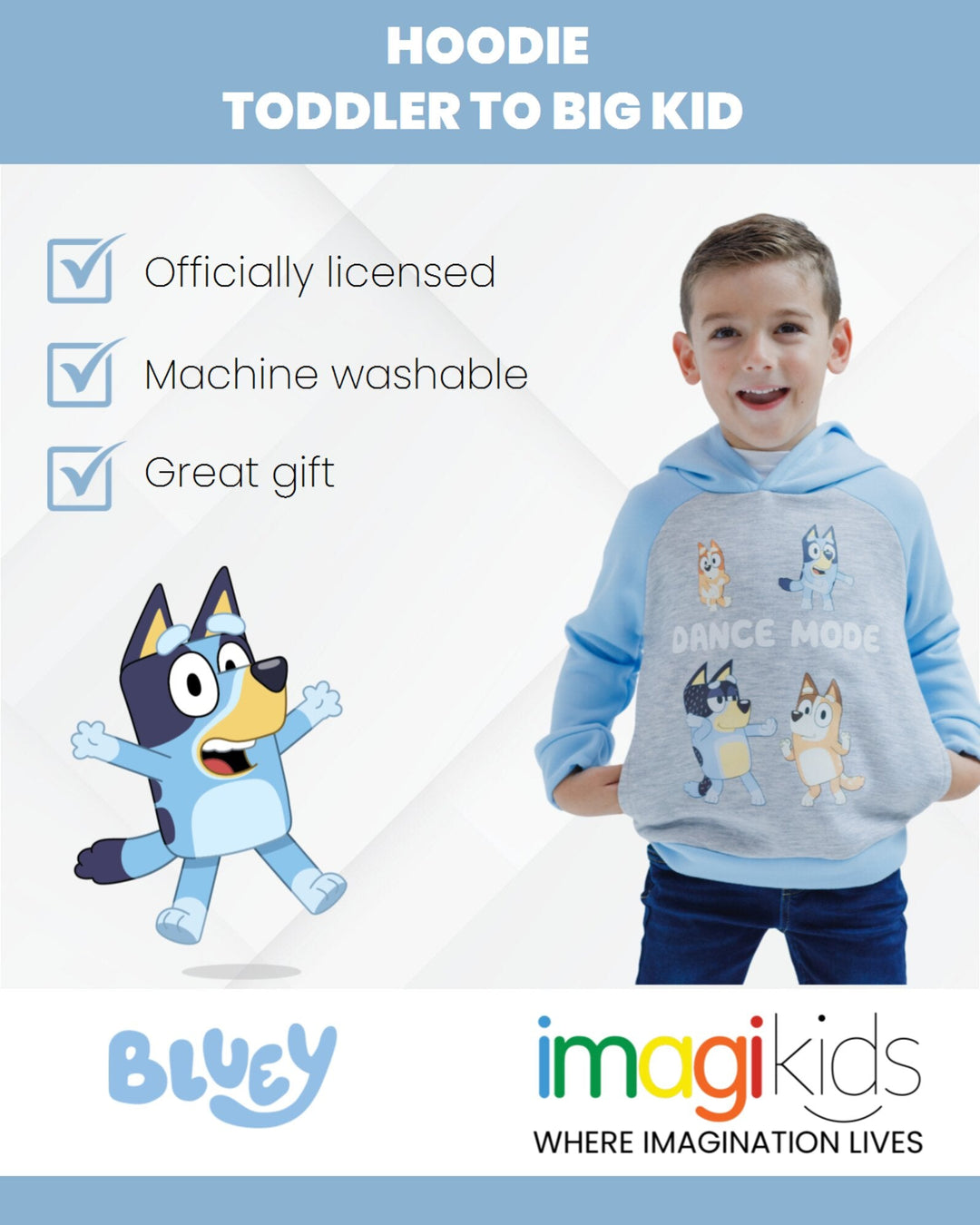 Bluey Fleece Hoodie - imagikids