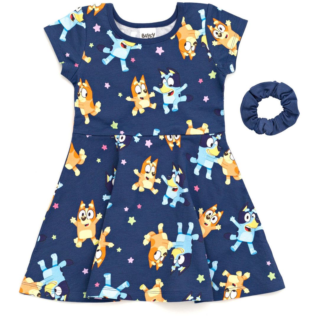 Bluey French Terry Skater Dress and Scrunchie - imagikids