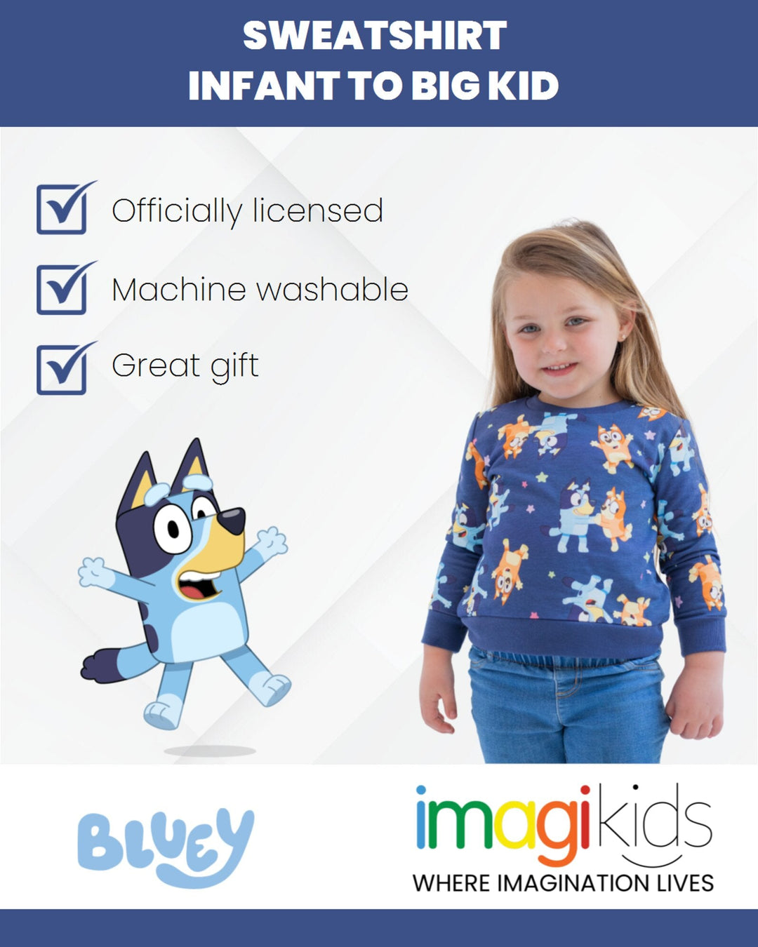 Bluey French Terry Sweatshirt - imagikids