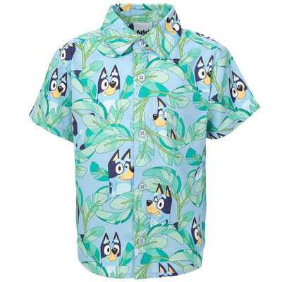Bluey Hawaiian Button Down Dress Shirt - imagikids