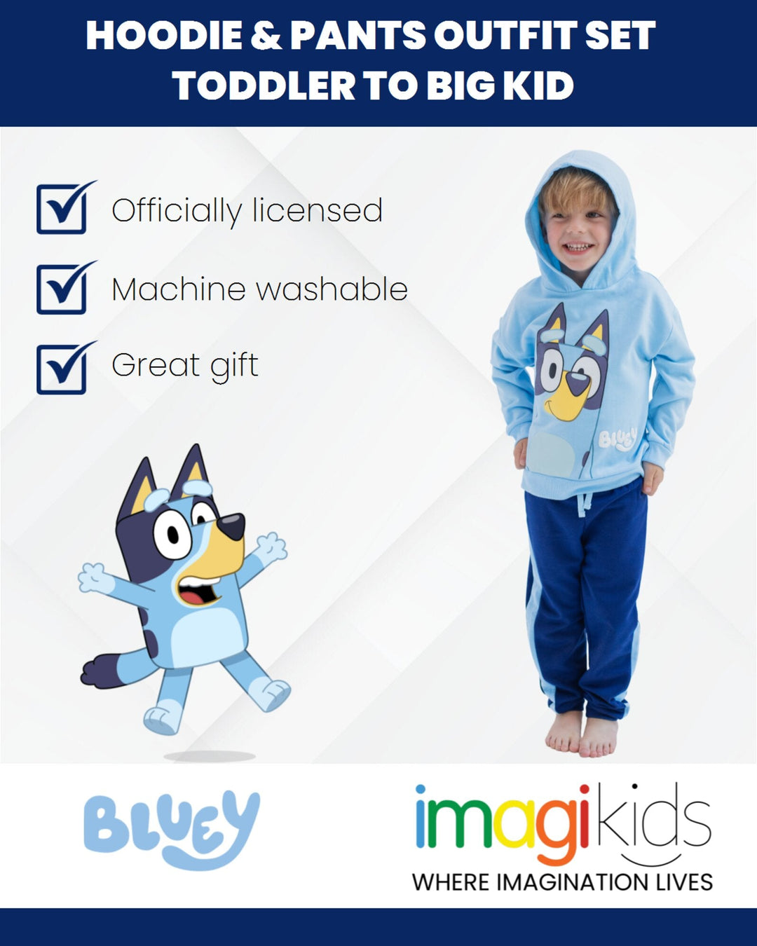 Bluey Hoodie and Pants Outfit Set - imagikids