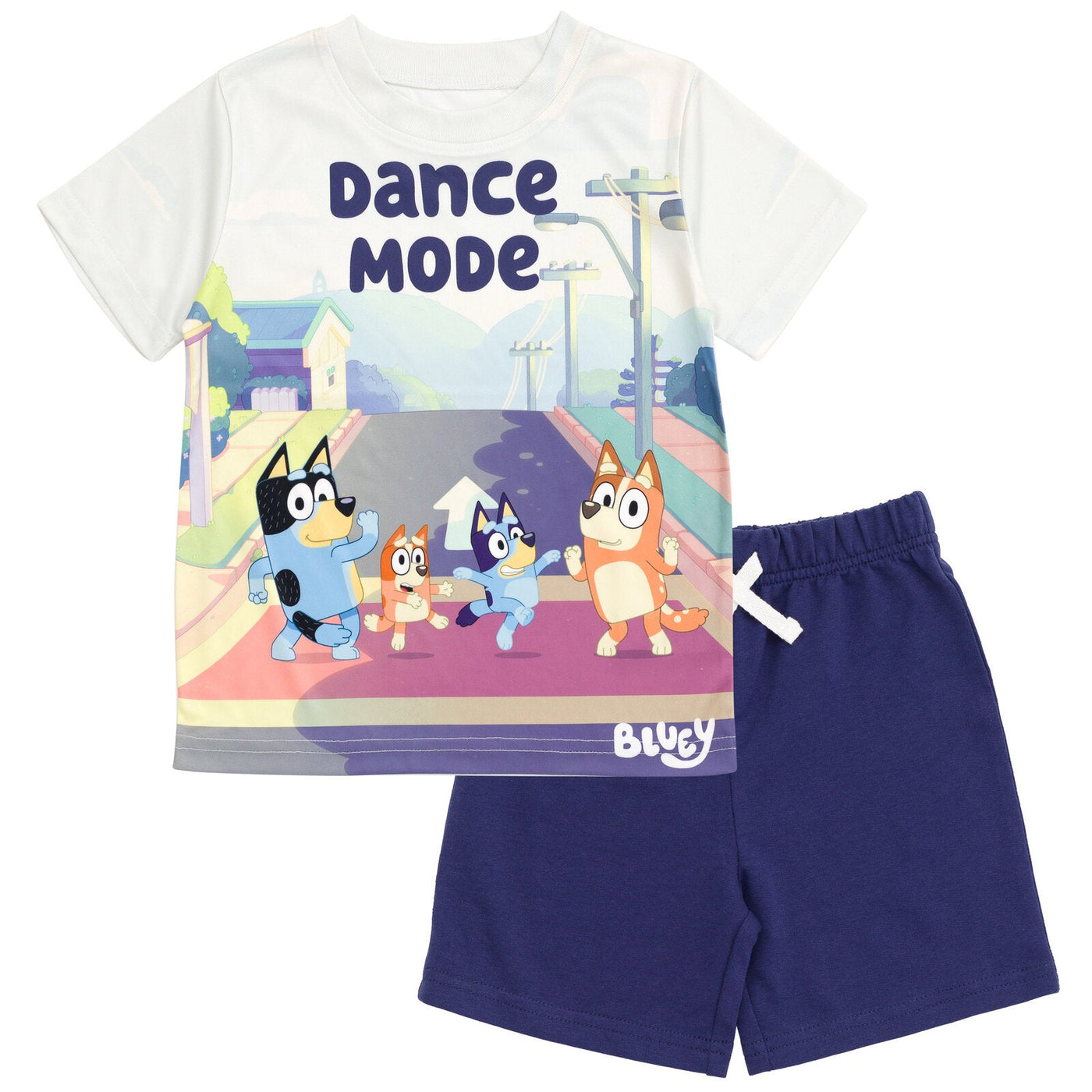 Bluey T-Shirt and French Terry Shorts Outfit Set - imagikids