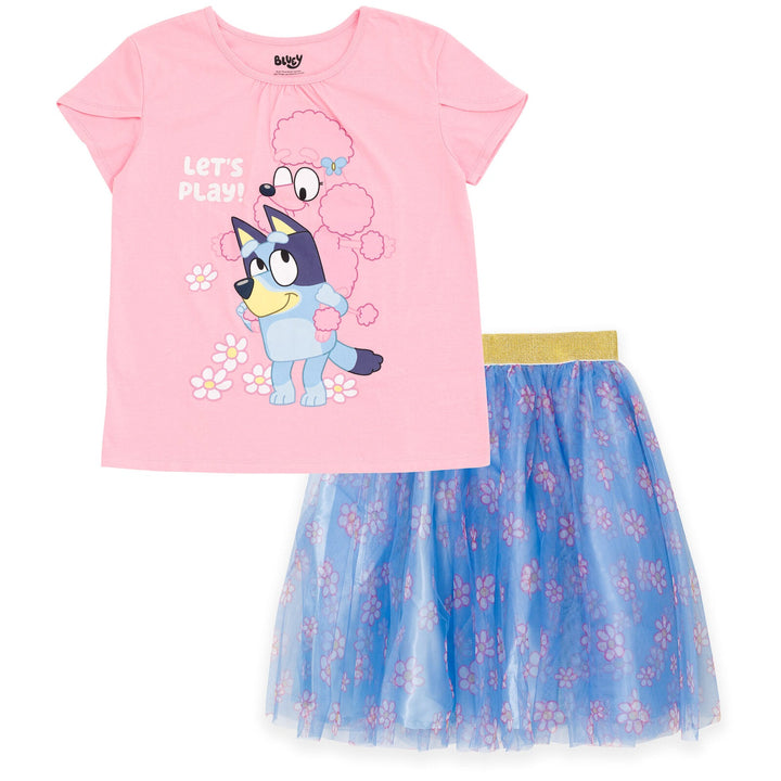 Bluey T-Shirt and Tulle Mesh Skirt - imagikids