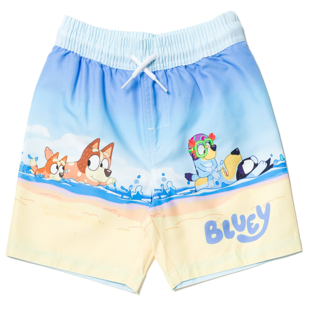 Bluey UPF 50+ Rash Guard Swim Trunks Outfit Set - imagikids